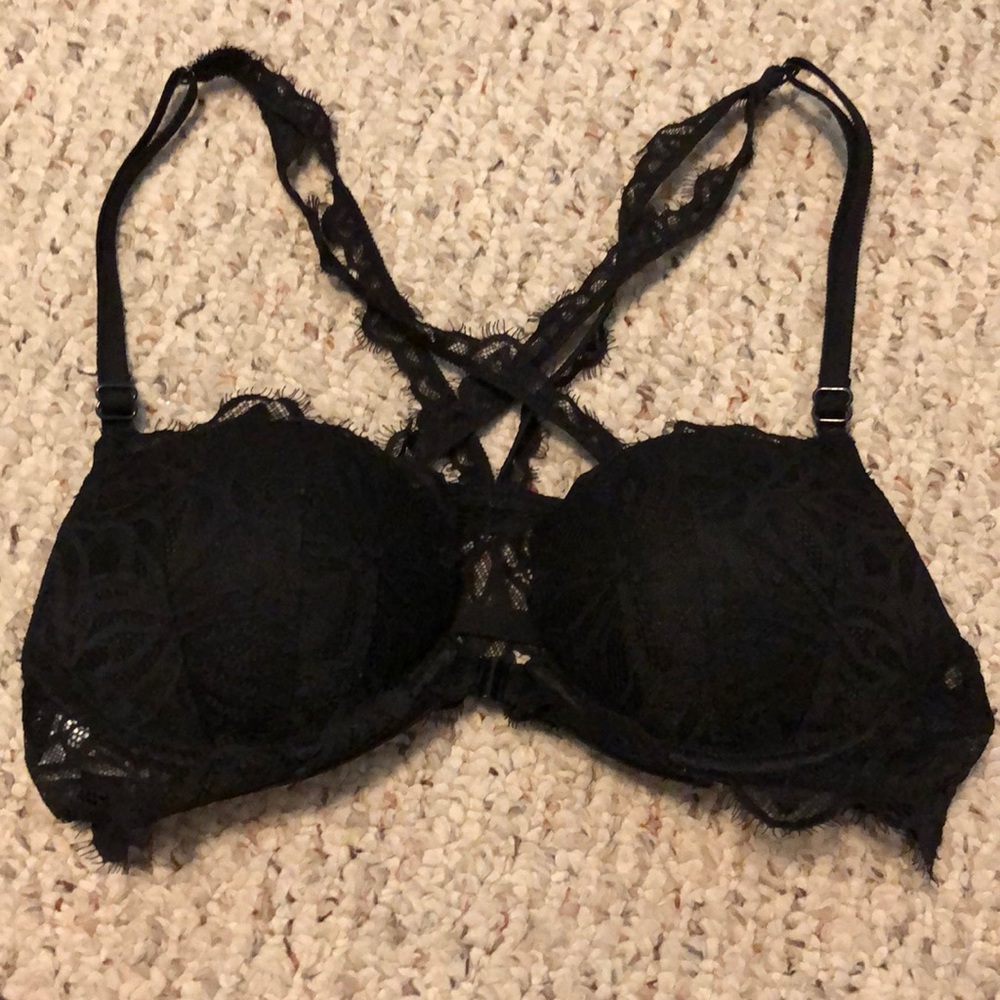 32B Black Date Racerback Pink/VS Bra